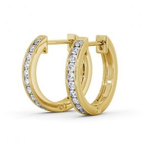 Hoop Round Diamond Channel Set Earrings 9K Yellow Gold ERG127_YG_THUMB1 