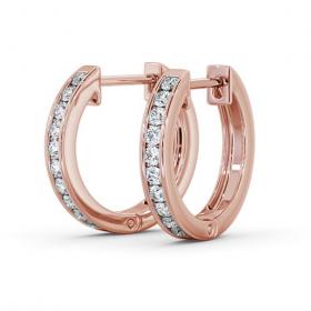Hoop Round Diamond Channel Set Earrings 9K Rose Gold ERG127_RG_THUMB1 