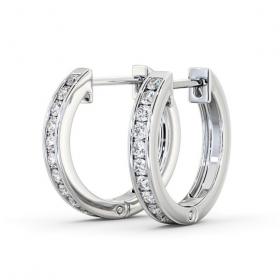 Hoop Round Diamond Channel Set Earrings 18K White Gold ERG127_WG_THUMB1 