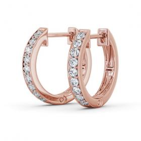 Hoop Round Diamond Channel Set Earrings 18K Rose Gold ERG128_RG_THUMB1 