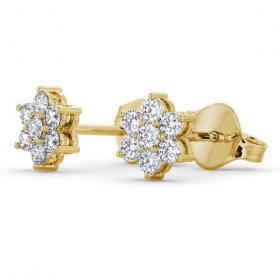 Cluster Round Diamond Floral Design Earrings 9K Yellow Gold ERG122_YG_THUMB1 