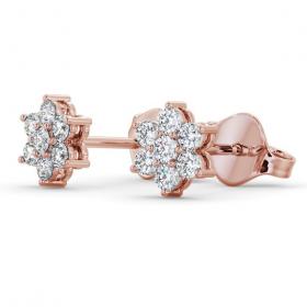 Cluster Round Diamond Floral Design Earrings 9K Rose Gold ERG122_RG_THUMB1 