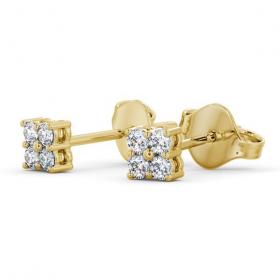 Cluster Round Diamond Earrings 9K Yellow Gold ERG123_YG_THUMB1 