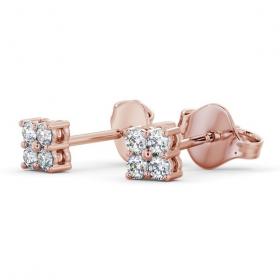 Cluster Round Diamond Earrings 9K Rose Gold ERG123_RG_THUMB1 