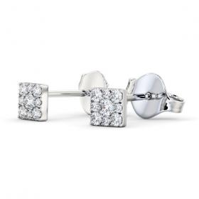 Cluster Round Diamond Square Earrings 18K White Gold ERG129_WG_THUMB1 