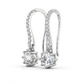 Drop Round Diamond Regal Earrings 9K White Gold ERG139_WG_THUMB1 