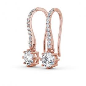 Drop Round Diamond Regal Earrings 9K Rose Gold ERG139_RG_THUMB1 