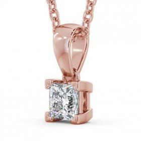 Princess Solitaire Four Claw Stud Diamond Contemporary Pendant 9K Rose Gold PNT120_RG_THUMB1 