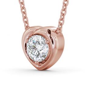 Heart Style Solitaire Stud Diamond Pendant 18K Rose Gold PNT142_RG_THUMB1 