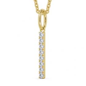 Journey Style Diamond Bar Pendant 9K Yellow Gold PNT126_YG_THUMB1 