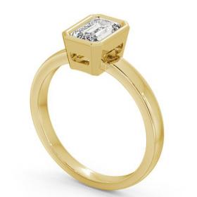 Radiant Diamond Bezel Setting Engagement Ring 18K Yellow Gold Solitaire ENRA9_YG_THUMB1 
