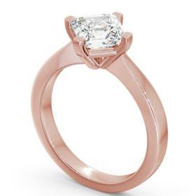 Asscher Diamond Rotated Head Engagement Ring 18K Rose Gold Solitaire ENAS1_RG_THUMB1 