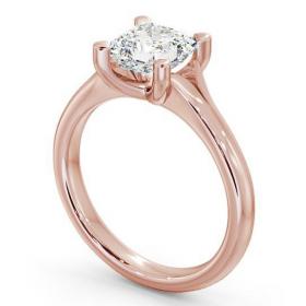 Asscher Diamond Split Band Engagement Ring 18K Rose Gold Solitaire ENAS4_RG_THUMB1 