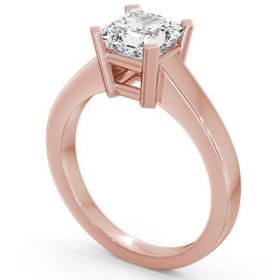 Asscher Diamond Box Setting Engagement Ring 18K Rose Gold Solitaire ENAS5_RG_THUMB1 