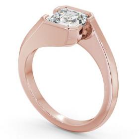 Asscher Diamond Bezel Tension Style Engagement Ring 18K Rose Gold Solitaire ENAS9_RG_THUMB1 