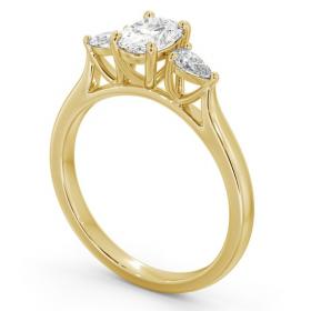 Three Stone Oval with Pear Diamond Ring 9K Yellow Gold TH51_YG_THUMB1 