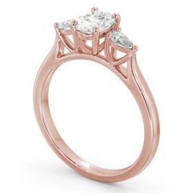 Three Stone Oval with Pear Diamond Ring 18K Rose Gold TH51_RG_THUMB1 