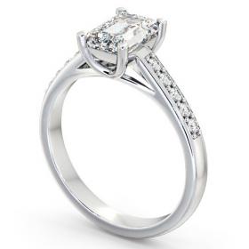 Emerald Diamond Trellis Style Engagement Ring Platinum Solitaire with Channel Set Side Stones ENEM4S_WG_THUMB1 
