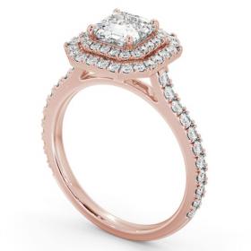 Double Halo Asscher Diamond Engagement Ring 18K Rose Gold ENAS37_RG_THUMB1 