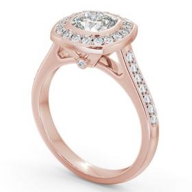 Halo Cushion Diamond Flush with Channel Setting Engagement Ring 18K Rose Gold ENCU32_RG_THUMB1 