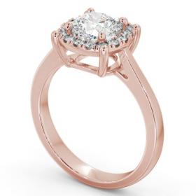 Halo Cushion Diamond Cluster Engagement Ring 18K Rose Gold ENCU37_RG_THUMB1 