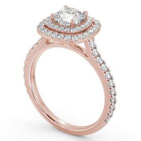 Double Halo Cushion Diamond Engagement Ring 18K Rose Gold ENCU39_RG_THUMB1 