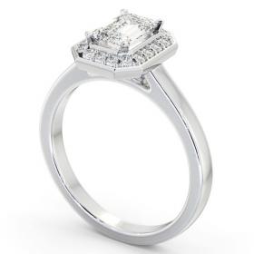 Halo Emerald Diamond Engagement Ring Platinum ENEM45_WG_THUMB1 