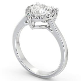 Halo Heart Diamond Cluster Engagement Ring Platinum ENHE15_WG_THUMB1 