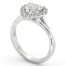 Halo Heart Diamond Crossover Band Engagement Ring Platinum ENHE16_WG_THUMB1 