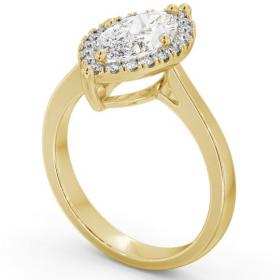 Halo Marquise Diamond Cluster Engagement Ring 18K Yellow Gold ENMA26_YG_THUMB1 