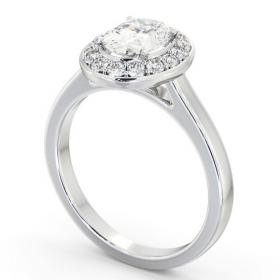 Halo Oval Diamond Engagement Ring 18K White Gold ENOV36_WG_THUMB1 