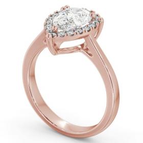 Halo Pear Diamond Cluster Engagement Ring 18K Rose Gold ENPE28_RG_THUMB1 