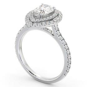 Halo Pear Diamond Engagement Ring Palladium ENPE26_WG_THUMB1 