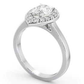 Halo Pear Diamond Engagement Ring Platinum ENPE27_WG_THUMB1 
