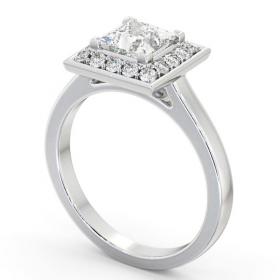 Halo Princess Diamond Engagement Ring 18K White Gold ENPR77_WG_THUMB1 