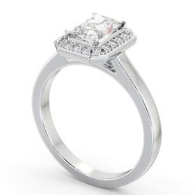 Halo Radiant Diamond Engagement Ring 18K White Gold ENRA33_WG_THUMB1 