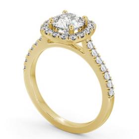 Round Diamond with Cushion Shape Halo Engagement Ring 9K Yellow Gold ENRD207_YG_THUMB1 