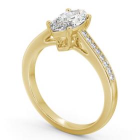 Marquise Diamond 4 Prong Engagement Ring 18K Yellow Gold Solitaire with Channel Set Side Stones ENMA21S_YG_THUMB1 