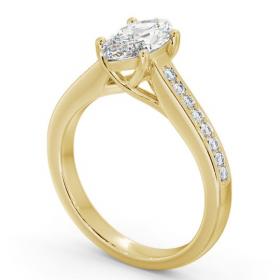 Marquise Diamond Trellis Design Engagement Ring 18K Yellow Gold Solitaire with Channel Set Side Stones ENMA22S_YG_THUMB1 