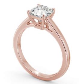 Asscher Diamond Box Style Setting Engagement Ring 18K Rose Gold Solitaire ENAS32_RG_THUMB1 
