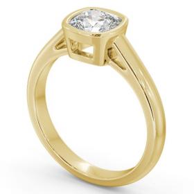 Cushion Diamond Bezel Setting Engagement Ring 18K Yellow Gold Solitaire ENCU28_YG_THUMB1 