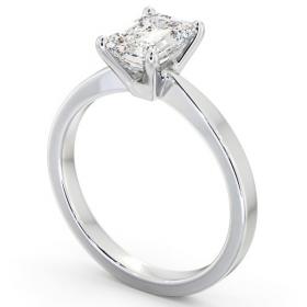 Emerald Diamond Classic 4 Prong Engagement Ring 18K White Gold Solitaire ENEM30_WG_THUMB1 