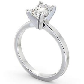 Emerald Diamond Square Prongs Engagement Ring 18K White Gold Solitaire ENEM31_WG_THUMB1 