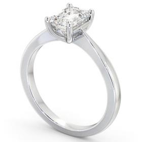 Emerald Diamond Low Setting Engagement Ring 18K White Gold Solitaire ENEM33_WG_THUMB1 