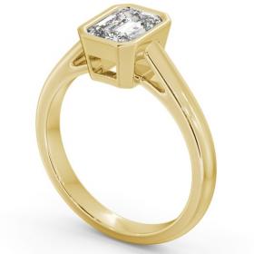 Emerald Diamond Bezel Setting Engagement Ring 18K Yellow Gold Solitaire ENEM35_YG_THUMB1 