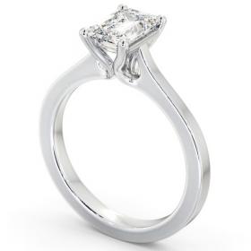 Emerald Diamond Elevated Setting Engagement Ring 18K White Gold Solitaire ENEM37_WG_THUMB1 