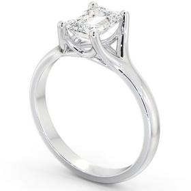 Emerald Diamond Split Trellis Design Engagement Ring 18K White Gold Solitaire ENEM38_WG_THUMB1 