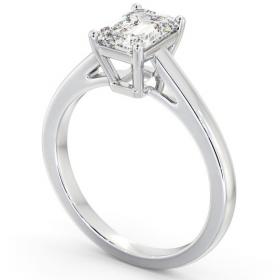 Emerald Diamond Box Style Setting Engagement Ring 18K White Gold Solitaire ENEM40_WG_THUMB1 