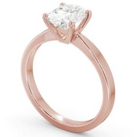 Oval Diamond Classic 4 Prong Engagement Ring 18K Rose Gold Solitaire ENOV23_RG_THUMB1 