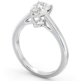 Pear Diamond 3 Prong Engagement Ring 18K White Gold Solitaire ENPE23_WG_THUMB1 